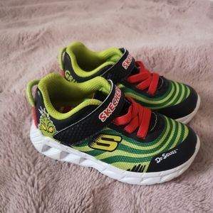 Toddler 8 Skechers Grinch Light Up Sneakers Velcro